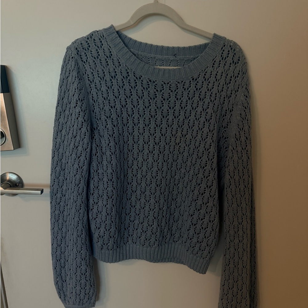 Reformation Open-Knit Crewneck Sweater
